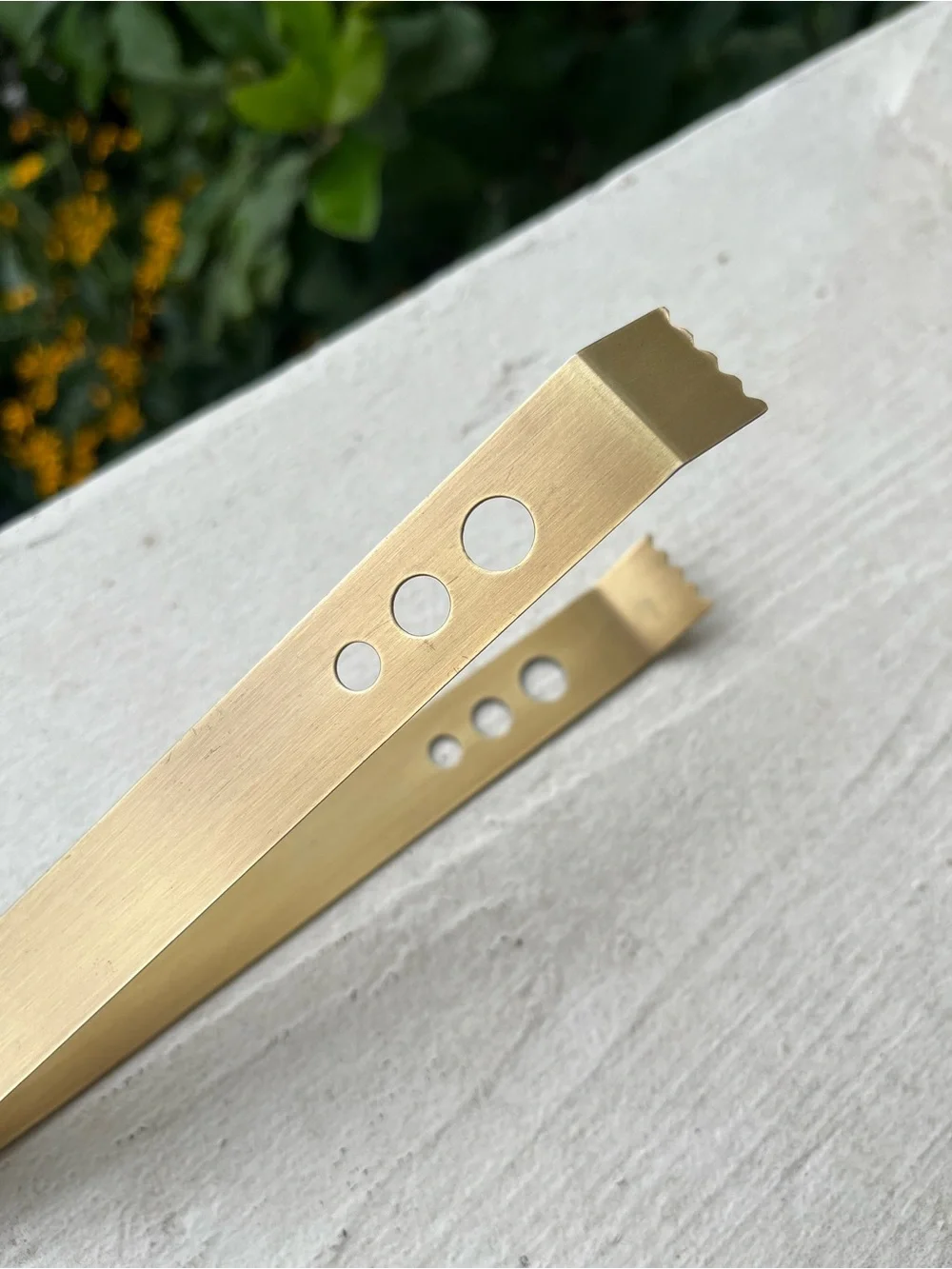 Vintage Brushed Brass Ice Tongs